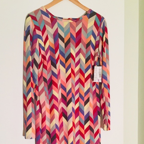 LuLaRoe Dresses & Skirts - New LuLaRoe Debbie Long Sleeve Dress Size L